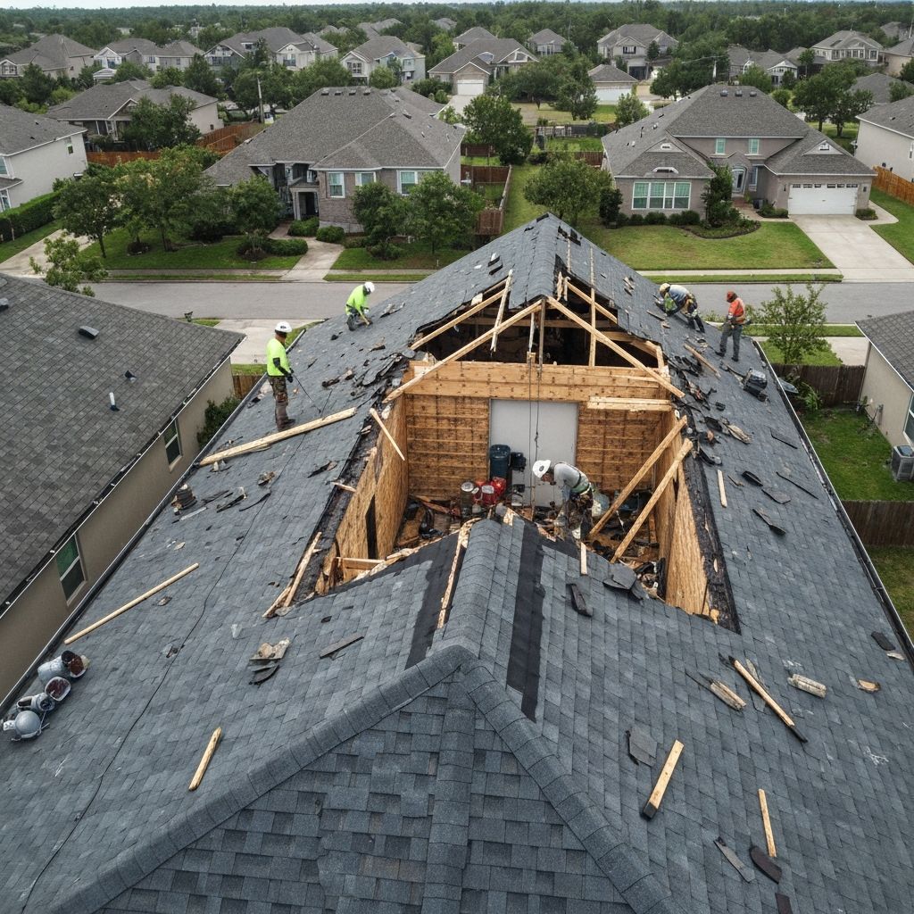 Storm damage restoration