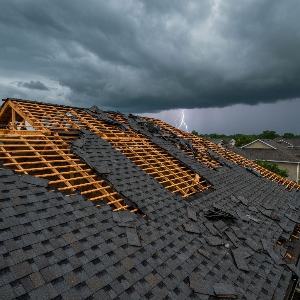 Storm damage background